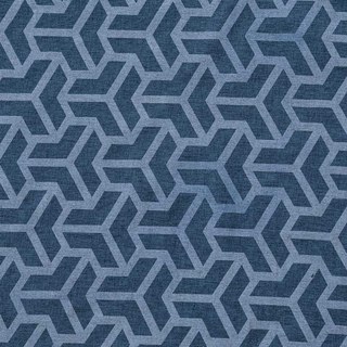 Bishamon Kikko motif géométrique Art déco Haze bleu rideau 5