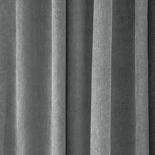 Exquise Matte Luxury Slate Grey Chenille Rideau 3