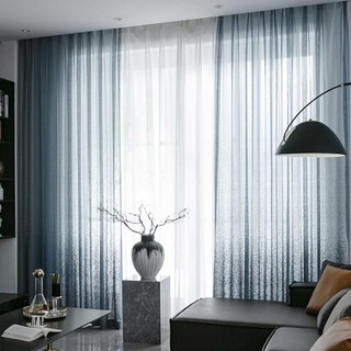 Bleu Haze Ombre Rideau du filet Mesh 4