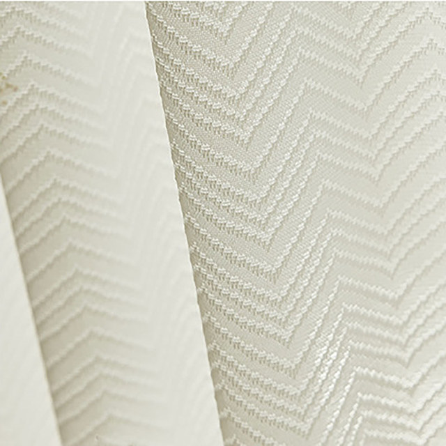 Miroir géométrique Chevron blanc d'ivoire japonais Rideau voilé 1