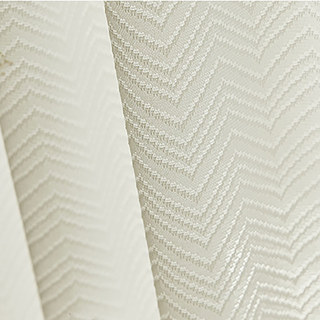 Miroir géométrique Chevron blanc d'ivoire japonais Rideau voilé 1