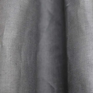 Shabby Chic Charcoal Gris 100% Lin Rideau 3
