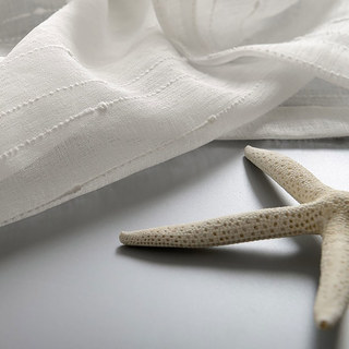 Craft Feel Textured White Dot rayé Voile Rideau 8