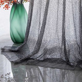 Galaxy Black & Gold Paile Sparkling Ombre Voile Rideau 3