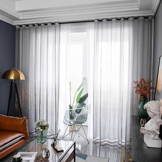 Galaxy Black & Gold Paile Sparkling Ombre Voile Rideau 5
