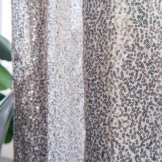 Galaxy Black & Gold Paile Sparkling Ombre Voile Rideau 2