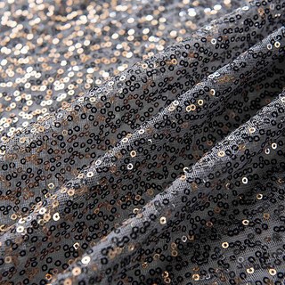 Galaxy Black & Gold Paile Sparkling Ombre Voile Rideau 6