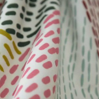 Dash de couleur vert rose rideau géométrique de velours 4