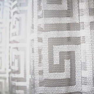 Clé grecque Rideau blanc Mesh Net 4