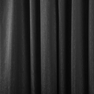 Subtil de la chute d'eau en soie texturée rayée chatoyante Charcoal Rideau noir 2