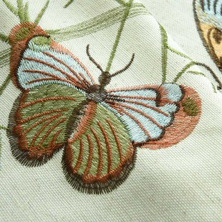 Crème de jardin papillon Floral Brodé Lin Style Rideau 4