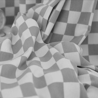 Checkerboard Delight Blackout Chenille Géométrie Rideaux à carreaux gris 4