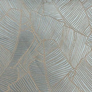 Feuilles de banane Rideau bleu d'oeuf de canard de luxe 3D Jacquard 8