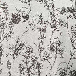 Berry Meadow Mocha Brown Floral Chenille Rideaux 4