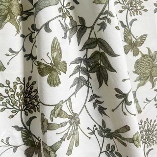 Rideaux en velours floral Butterfly and Bloom Sauge Vert Olive 4