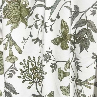 Rideaux en velours floral Butterfly and Bloom Sauge Vert Olive 7