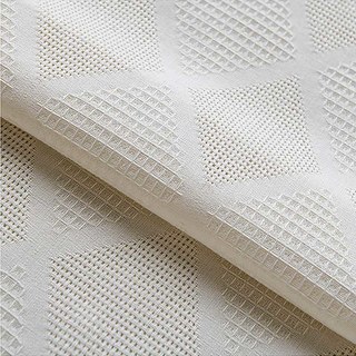 Diamant Mesh Géométrie Rideau voilé blanc d'ivoire lourd 4