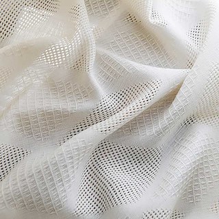 Diamant Mesh Géométrie Rideau voilé blanc d'ivoire lourd 3