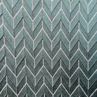 Elegante Art Deco Chevron Rideau Géométrique Bleu Teal