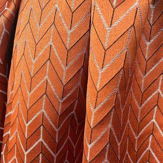 Elegante Art Déco Chevron Rideau orange 4