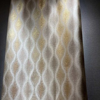 Ripples d'or Luxury Jacquard Rideaux à noircissement géométrique 4
