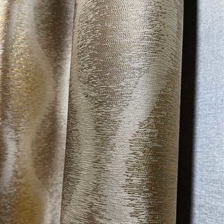 Ripples d'or Luxury Jacquard Rideaux à noircissement géométrique 3