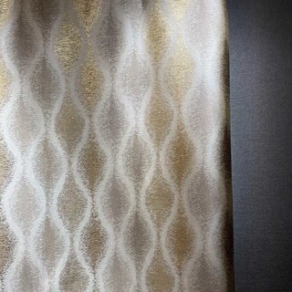 Ripples d'or Luxury Jacquard Rideaux à noircissement géométrique