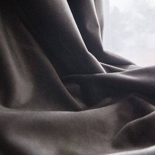 Rideau de velours gris Taupe Lustreux 5