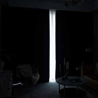 Rideau de velours noir haut de gamme Obsidian de minuit 4