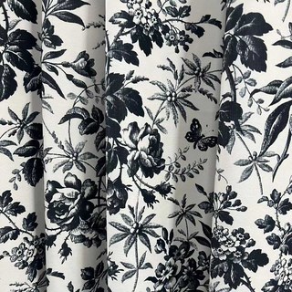 Nuit d'été Rideaux de velours noir et blanc 4