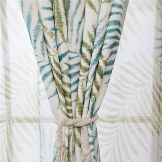 Feuilles de palmiers Rideaux de la Voile bleue 3