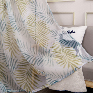 Feuilles de palmiers Rideaux de la Voile bleue