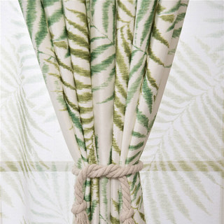 Feuilles d'arbres de palmiers Rideaux vert clair Voile 3