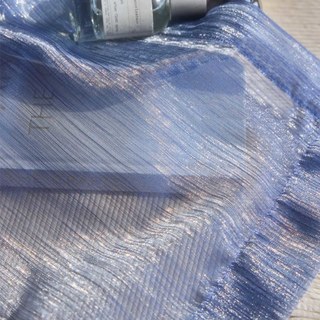 Rideaux de voile bleu rayé de Paris Cascade 4