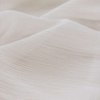 Pinstripes blanc broyé Voile Sheer Rideau 9