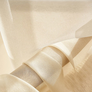 Dune de sable Texturé Chamboux Champagne Or Voile Rideau 6