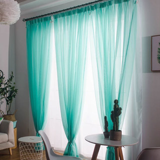Smarties Turquoise vert doux clair rideau voile 2