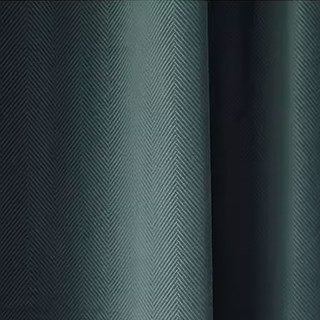 Sunnyvale Herringbone Texturé Vert foncé Velours Blackout Rideaux
