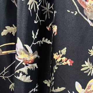 Twilight Songbird Noir Velvet Floral Rideau 5