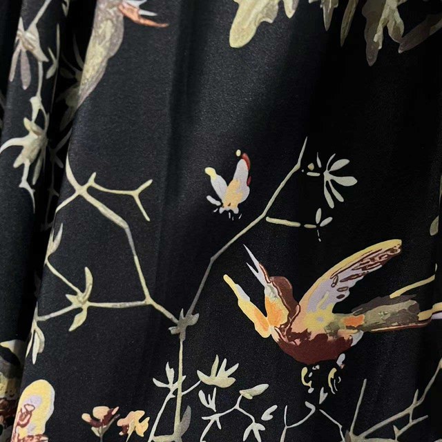 Twilight Songbird Noir Velvet Floral Rideau 1