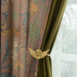 Fleurs sauvages Whispers Brun Velvet Rideaux Floraux 3
