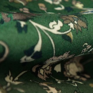 Zanjan Zen Emeraude Vert Perse Arabesque Floral Rideaux de velours 3