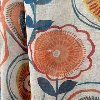 Danse du cercle Multicolore Rideau rouge de la Voile Florale Moderne 6