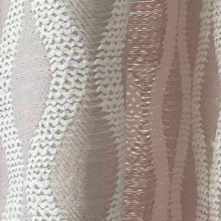 Enchanté Ogee Shimmering Geometric Light Grey Taupe Rideaux 5