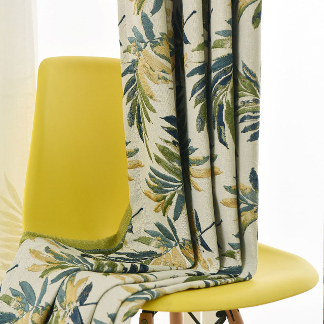 Leafy Whispers Lin Style Green Palm Floral Rideau 1