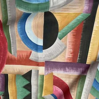 Mod Geo Fusion Multicolore Rideau géométrique de Chenille 4