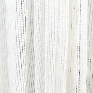 En pierre de lune blanc texturé rayé Rideau voilé 3