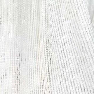 En pierre de lune blanc texturé rayé Rideau voilé 5