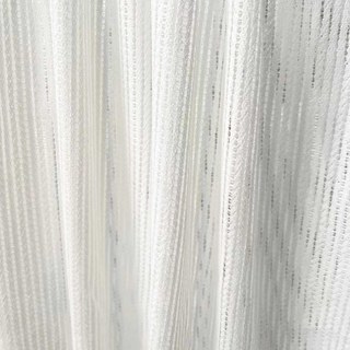 En pierre de lune blanc texturé rayé Rideau voilé 8