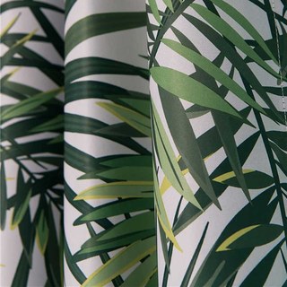 Paradise Palms Feuilles tropicales Rideau noir vert 5